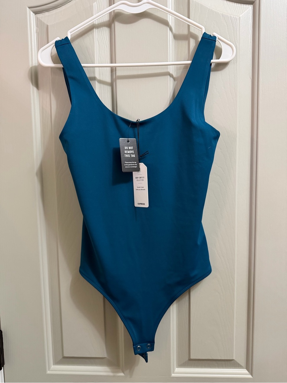 Express Teal Blue Tank Bodysuit NWT XS